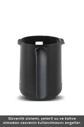 Hatır Közde Türk Kahvesi ve Türk Kahve Makinesi Shiny Black 5 Fincan Kapasiteli Bol Köpüklü - Parlak Siyah - 7