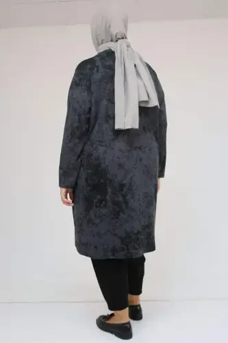 58153 Büyük Beden Basic Batik Modal Tunik - Batik Siyah - 2