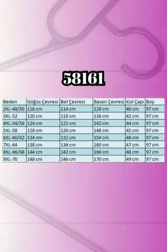 58161 Katta Hajmli Asosiy Modal Tunik - Vizon - 2