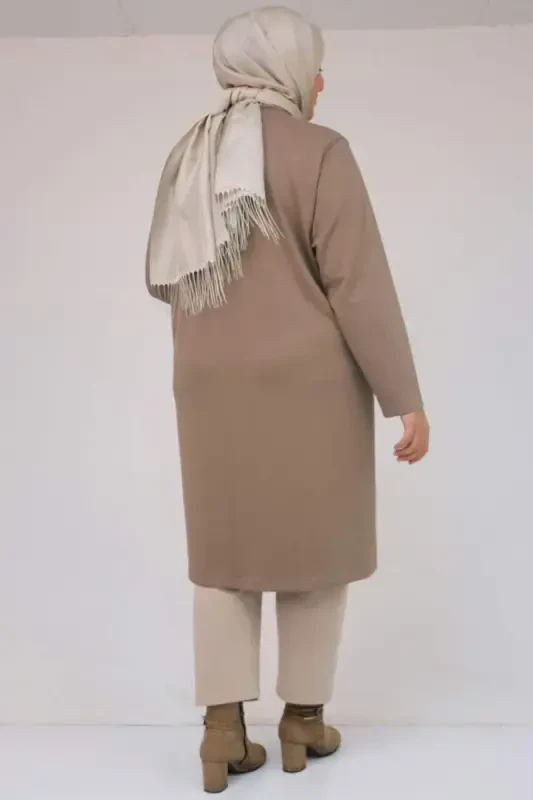 58161 Plus Size Basic Modal Tunic - Mink - 3