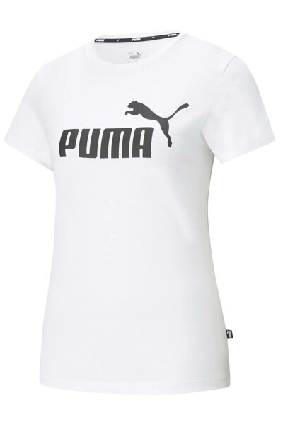 586774 Ess Logo Tee T-Shirt Women's White - 1