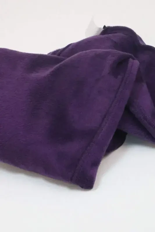 59507 Plus Size Slit Front Fleece Lined Leggings - Purple - 2