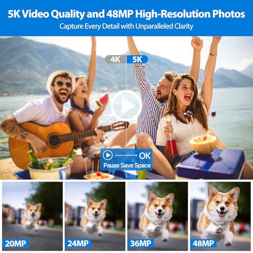 5K Digital Camera WiFi Autofocus Vlogging Camera for YouTube 48MP Camera for Photography and Video, 3.5