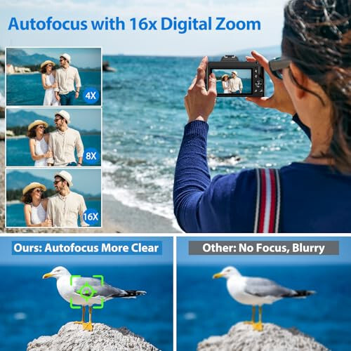 5K Digital Camera WiFi Autofocus Vlogging Camera for YouTube 48MP Camera for Photography and Video, 3.5