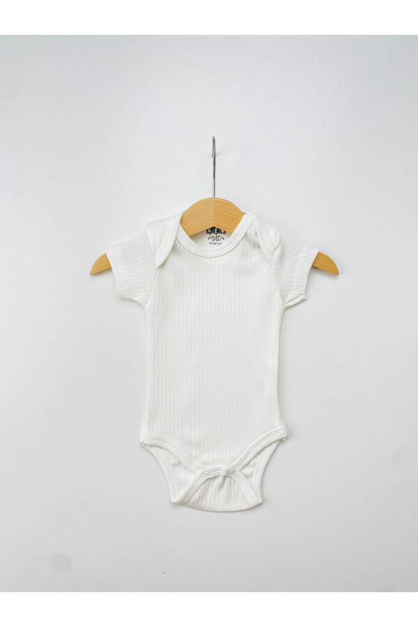 5'li %100 Pamuklu Raporlu Kısa Kol Bebek Body Zıbın - 4