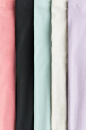 5'li Jarse Tayt-Açık mor/Nane yeşili - H&M (1)