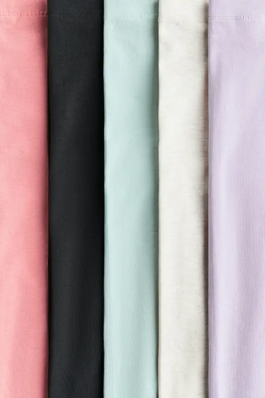 5'li Jarse Tayt-Açık mor/Nane yeşili - 2