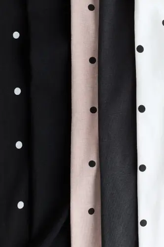 5'li Jarse Tayt-Beyaz/Puantiyeli - H&M (1)