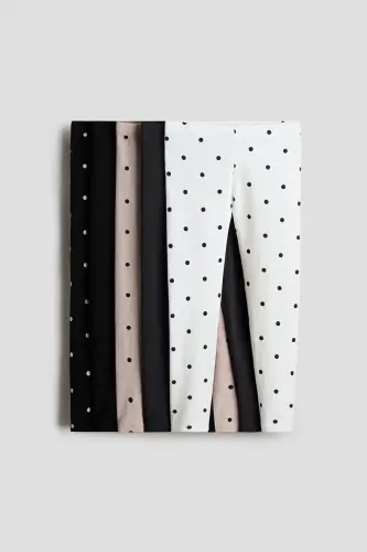 5'li Jarse Tayt-Beyaz/Puantiyeli - 1