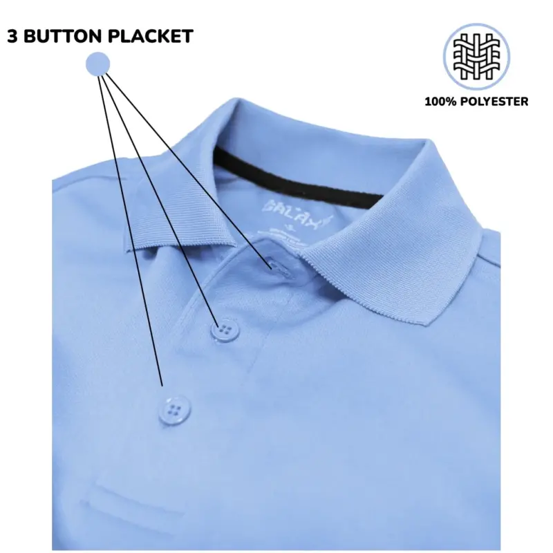 5-Pack Men's Dry Fit Moisture-Wicking Polo Shirt (S-3XL)- - 4