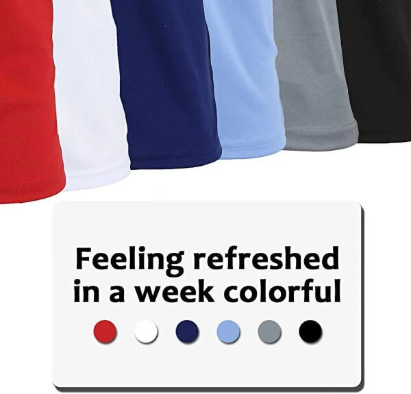 5-Pack Men's Dry Fit Moisture-Wicking Polo Shirt (S-3XL)- - 3