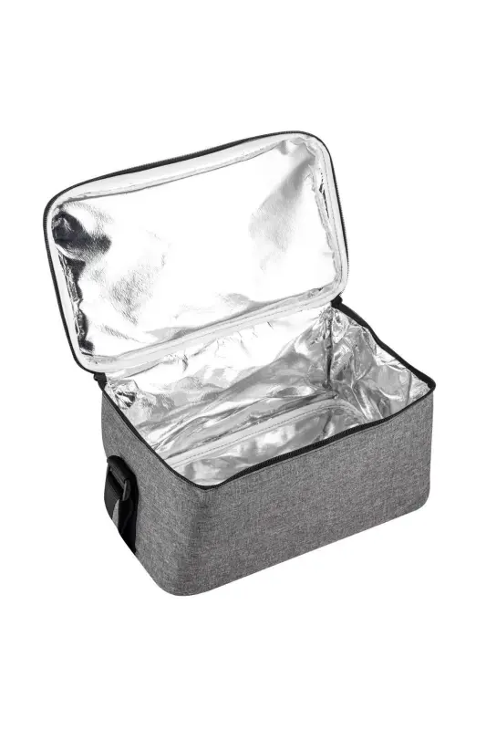 5'li Yaz Seti Soğutucu Termos Kamp Piknik Sıcak Ve Soğuk Tutan Askılı Yalıtımlı Termal Çanta Buzluk-Gri Desenli - 5