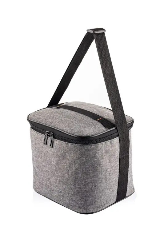 5'li Yaz Seti Soğutucu Termos Kamp Piknik Sıcak Ve Soğuk Tutan Askılı Yalıtımlı Termal Çanta Buzluk-Gri Desenli - 6