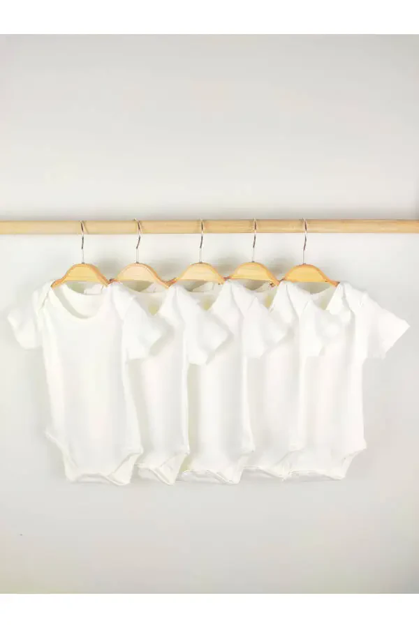 5шт. Футболки с коротким рукавом 0-5 лет 100% хлопок для младенцев и детей - 1