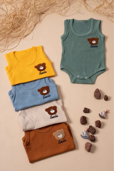 5talik chaqaloq tugmachali bodisi Rangli tabassum naqshli atlet - MAYSA (1)