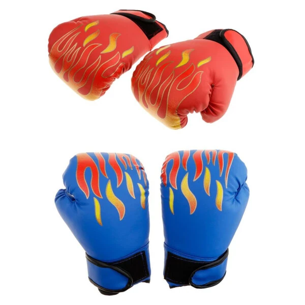 2 Pairs Kids Boxing Gloves for Children Age 6 to 12 Years 8oz PU Leather Kickboxing boxeo en tailandia Thai Sparring - 1