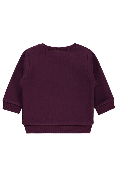 6-18 Ay Bebek Kız Pancar Moru Sweatshirt - 4