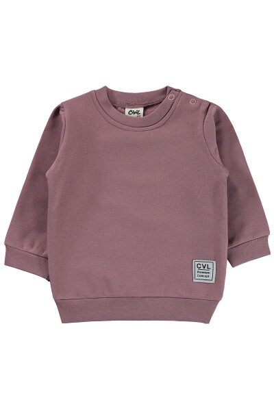 6-18 Ay Bebek Kız Sweatshirt, Leylak Lila - 3