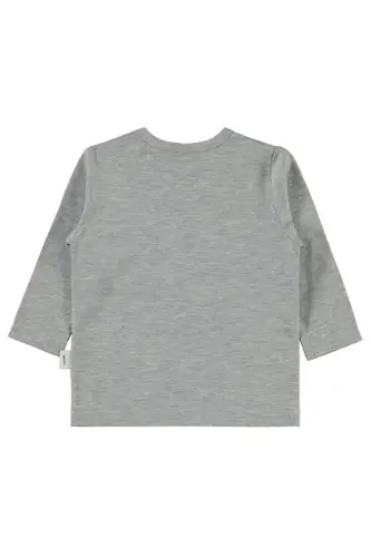 Basic 6-18 Ay Sweatshirt - Gri 6-9 Ay-Karmelanj 