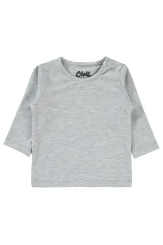 Basic 6-18 Ay Sweatshirt - Gri 6-9 Ay-Karmelanj - 4