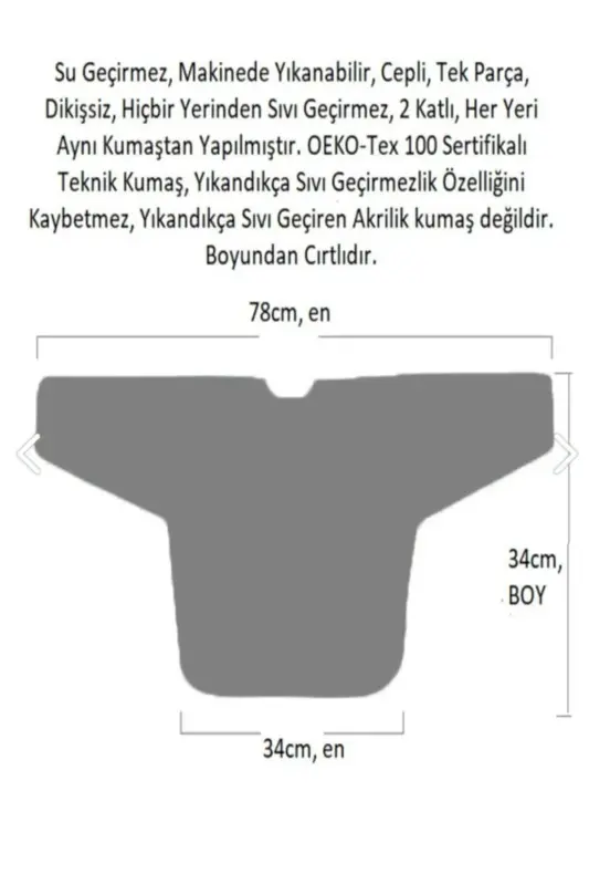 6-24oy Zoo, suv o'tkazmaydigan, cho'ntakli, mashinada yuvish mumkin, Velcro, uzun yengli choksiz chaqaloq uchun ovqatlanish oldligi - DESEN ZOO - 4