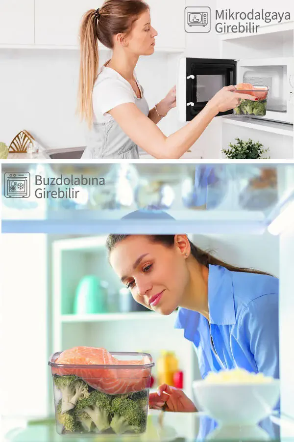 6 Adet 12 Parça Dikdörtgen 2 Litre Erzak Bakliyat Saklama Kabı Çeyiz Seti 20 Etiket Hediyeli-ANTRASİT - 21