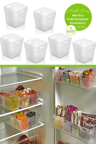 6 Adet Buzdolabı Kapak Içi Düzenleyici Organizer 6'lı Buzdolabı Içi Düzenleyici Ve Banyo Organizeri - 2