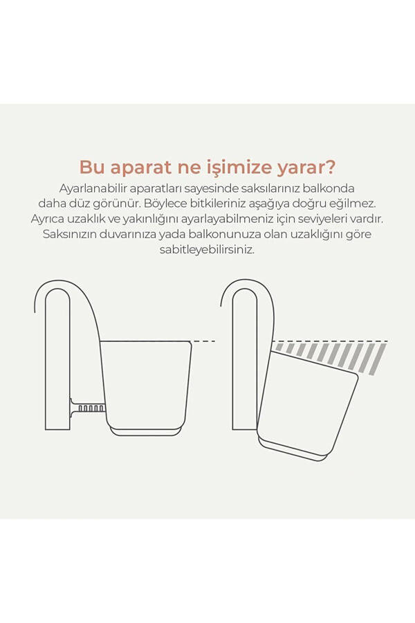 6 Adet Karasu Plastik Pera Askılı Balkon Saksısı (PLASTİK KELEPÇELİ) - 8