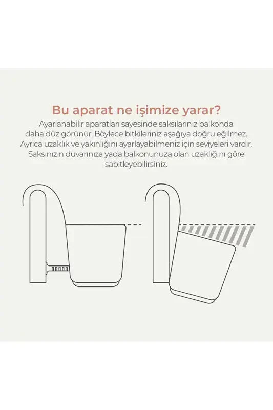 6 Adet Karasu Plastik Pera Osma Balkon Tokchasi(Plastik qisqichli)-KREM - 5