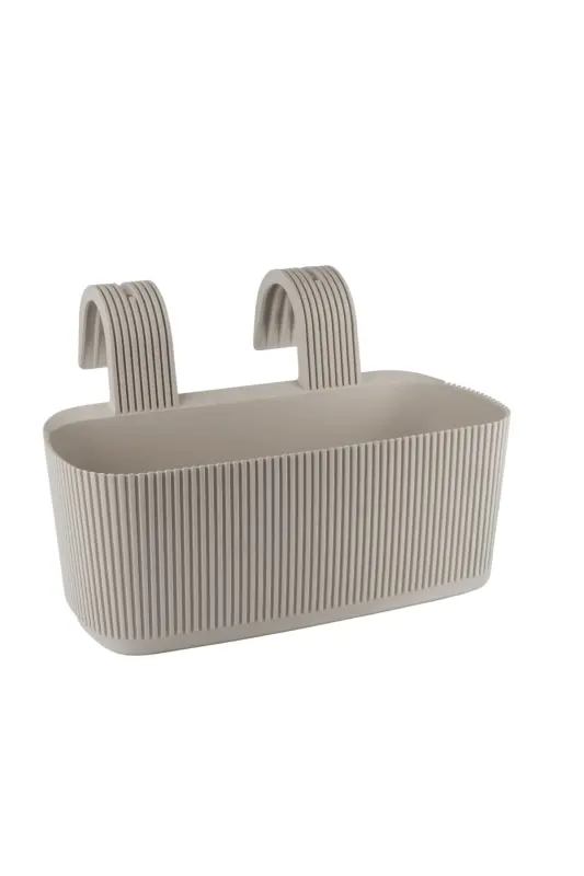 6 Adet Karasu Plastik Pera Osma Balkon Tokchasi(Plastik qisqichli)-KREM - 3