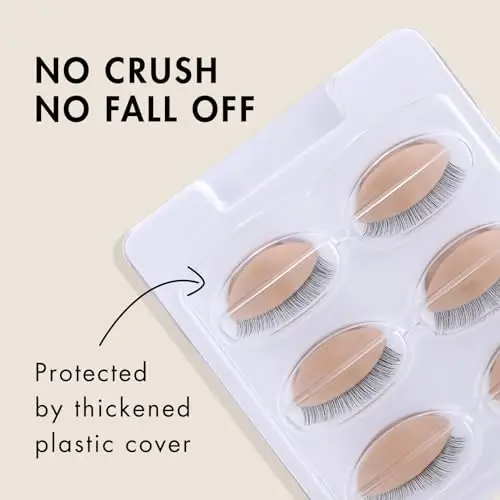 6 Pairs of Embagol Double-layer Replacement Eyelids Replaced Eyelids for Lash Extension Practice Lash Mannequin Head Training for Beginners - 4
