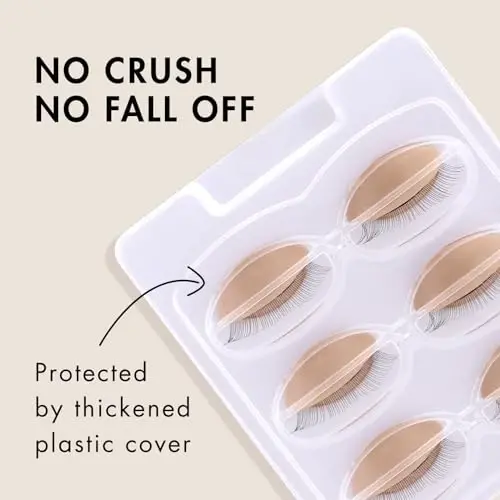 6 Pairs of Embagol Multifunction Replaced Eyelids Makeup for Training Head Removable Realistic Eyelids Eyelash Training - 5