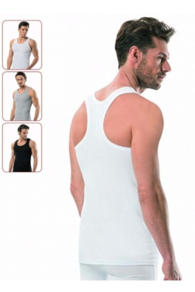 6 dona 0118 100% Paxta Rambo Sport Erkaklar Atleti - Aralash - S - 3