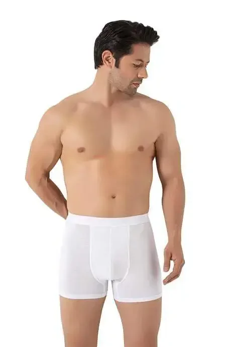 6 dona Erkaklar paxtali likrali elastik matodan rangli boxerlar to'plami - 4