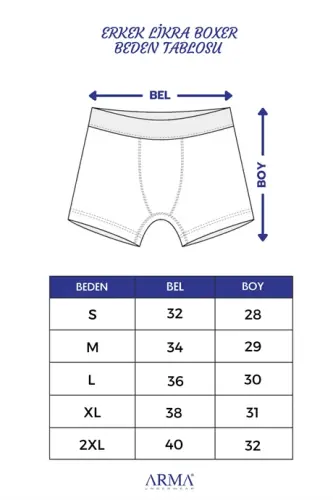 6 dona Erkaklar paxtalik likrali elastik matodan rangli bokserlar to'plami - 8