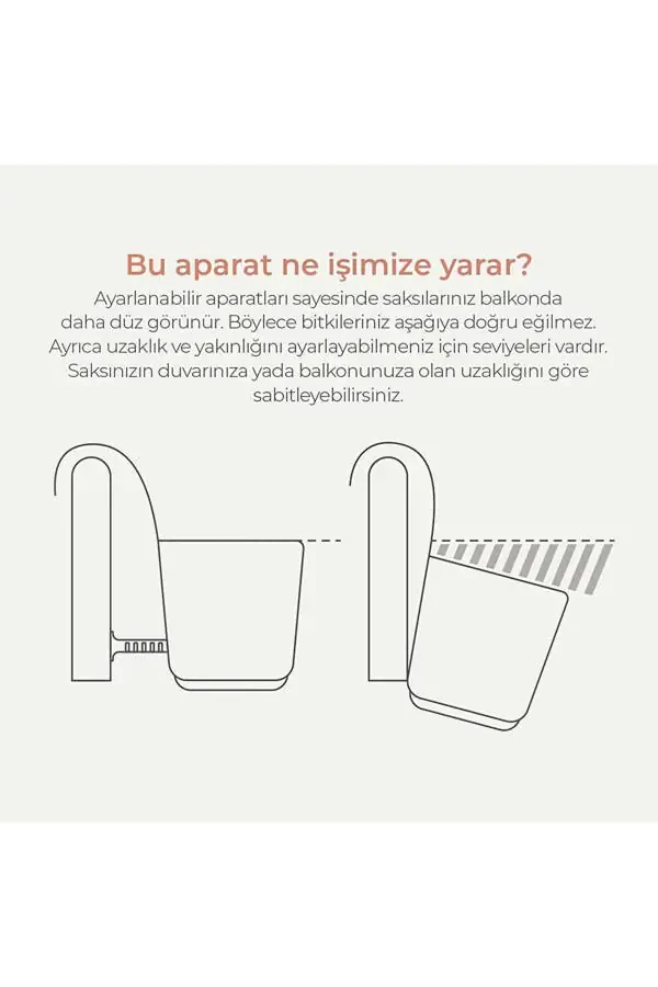 6 dona Karasu Plastik Pera Osilib Qo'yilgan Balkon Idish (Plastik Qisqichli) - 6