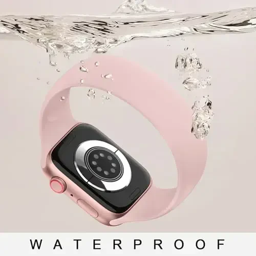 6 dona silikonli bitta halqali tasma Soat tasmasi bilan mos keladi 40mm 38mm 41mm 44mm 45mm 46mm 42mm 49mm, iWatch Series 10 9 8 7 6 SE 5 Ultra 4 3 2 1 uchun yumshoq cho'ziluvchan tasma sport almashtirish bilaguzuk - 3