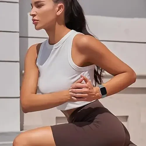 6 dona silikonli yakka halqali tasmalar Watch Band 40mm 38mm 41mm 44mm 45mm 46mm 42mm 49mm bilan mos keladi, iWatch Series 10 9 8 7 6 SE 5 Ultra 4 3 2 1 uchun yumshoq cho'ziluvchan tasma sport almashtirish bilaguzuk - 5