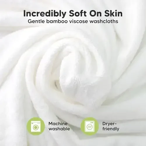 6 dona yumshoq bolalar uchun yuvinish latta, bambuk viskozasi - bolalar, yangi tug'ilgan chaqaloq uchun sochiqlar, go'dak dushi, yosh bolalar uchun qayta foydalanish mumkin bo'lgan yuz sochiq, teriga yumshoq, bolalar uchun yuz yuvish latta, 10x10 (o'tloq yashil) - MODAZONE (1)