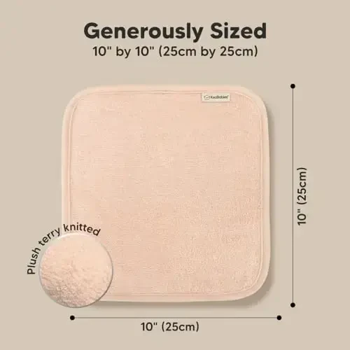 6 dona yumshoq bolalar uchun yuvinish latta, bambuk viskozasi - bolalar, yangi tug'ilgan chaqaloqlar uchun sochiqlar, go'daklar uchun dush, bolalar uchun qayta ishlatiladigan yuz sochiq, teriga yumshoq, bolalar uchun yuz yuvish latta, 10x10 (shaftoli rang) - 4