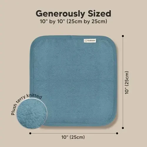 6 dona yumshoq bolalar uchun yuvinish lattalari, bambuk viskozasi - bolalar, yangi tug'ilgan chaqaloqlar uchun sochiqlar, go'dak dushi, yosh bolalar uchun qayta foydalanish mumkin bo'lgan yuz sochiqlari, teriga yumshoq, bolalar uchun yuz yuvish lattalari, 10x10 (chuqurlik) - 4