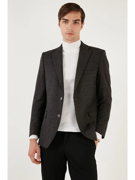 6 Drop Double Breasted Textured Slim Fit Blazer Jacket 6601030 - LC WAIKIKI