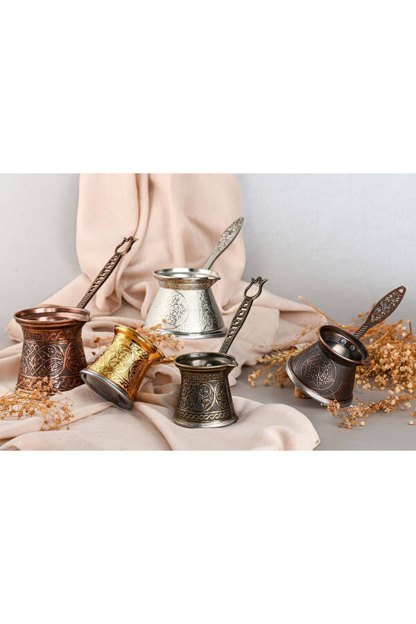 6 KİŞİLİK İNOX UYUMLU DÖKÜM CEZVE-ANTİK SARI - 3