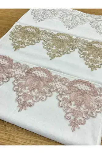 6 LI Fransız Güpürlü Çeyizlik 50x90 Kadife El ve Y - AYHANHOME (1)