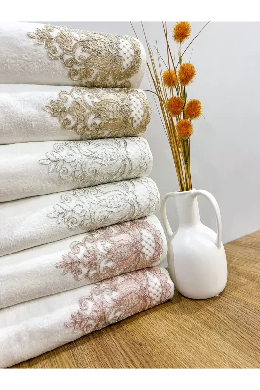 6 LI Fransuz Güpürlü Seplik 50x90 Kadife Qo'l va Y - 3