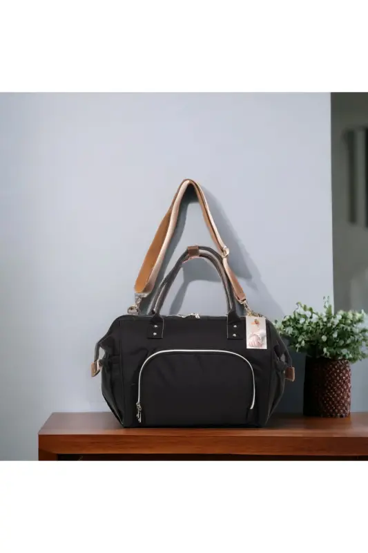 6 li Tug'ilish To'plami(KASALXONA CHIQISHI,GO'DAK PARVARISH ELKA VA ORQA SUMKASI,ADYYOL,PAYPOQ,SOCHIQ TO'PLAMI)-Qora - 6