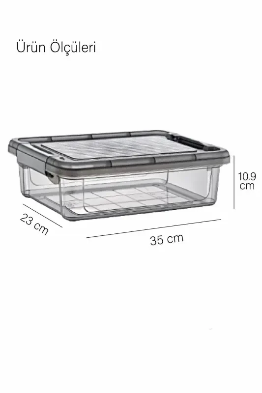 6 Locked Jumbo Size Food Storage Containers Refrigerator Organizer 6 Lt.-freezer-Set of 6 6 LT - 4