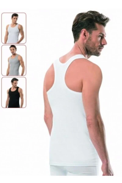 6 Pack 0118 100% Cotton Rambo Sports Men's Tank Top - Assorted - S - TUTKU