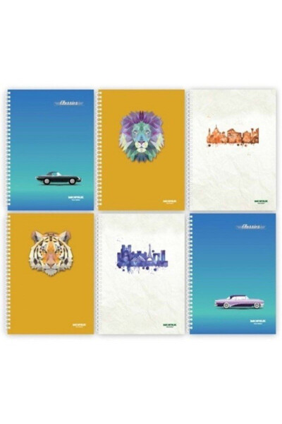 6 PACK 96 PAGE RULED NOTEBOOK LARGE SIZE WIRE-BOUND/SPIRAL - 4