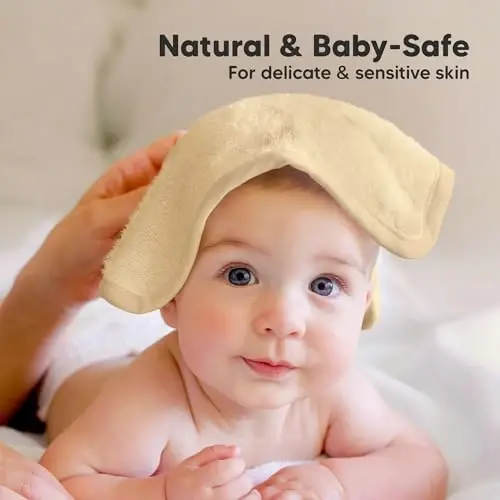 6-Pack Baby Washcloths - Soft Absorbent Viscose from Bamboo Wash Cloths for Babies, Kids, Toddlers, Infant, Newborn Bath Towels, Gentle on Sensitive Skin, 10x10 Reusable Face Towels (Khaki) - 5
